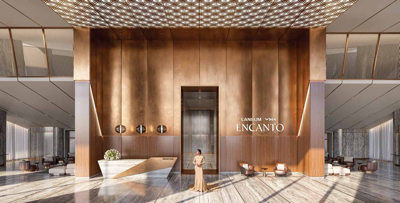 Encanto triple-height entrance lobby